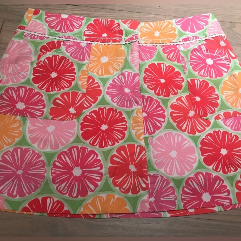 Floral Print Skort - Red, Pink, Orange, Green